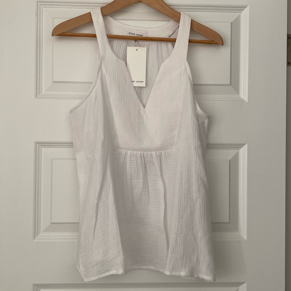 Dear John BRAND NEW white tank